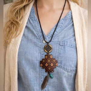 Midwestern Geometric Charm‎ Pendant Necklace